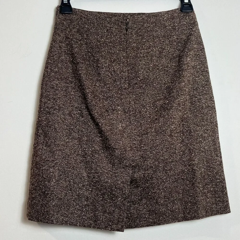 Casual Corner Annex Petite Suit Set Multi Brown Tweed Skirt 0P & Blazer 4P